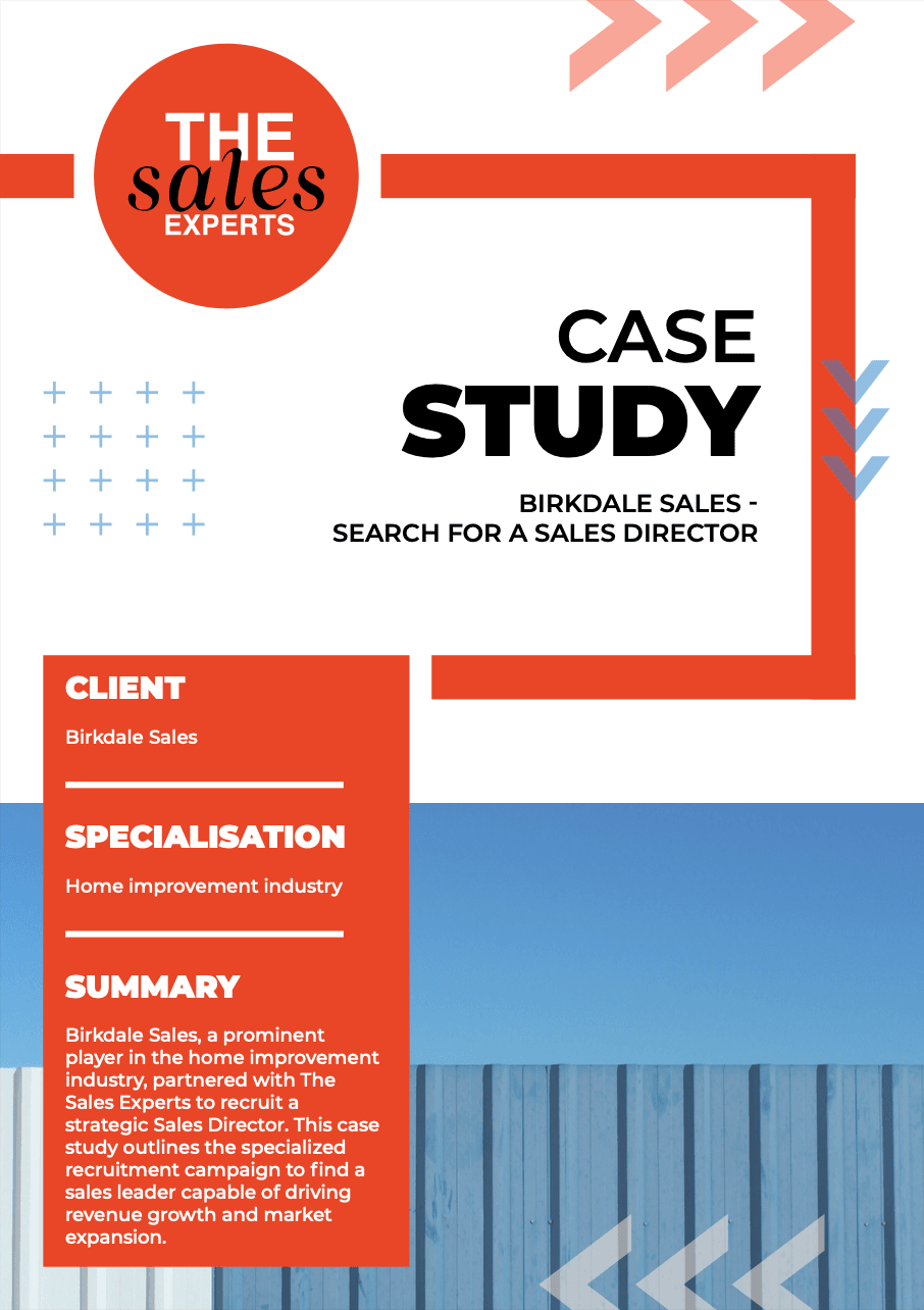 Sales Director Recruitment | Home Improvement Industry Case Study
