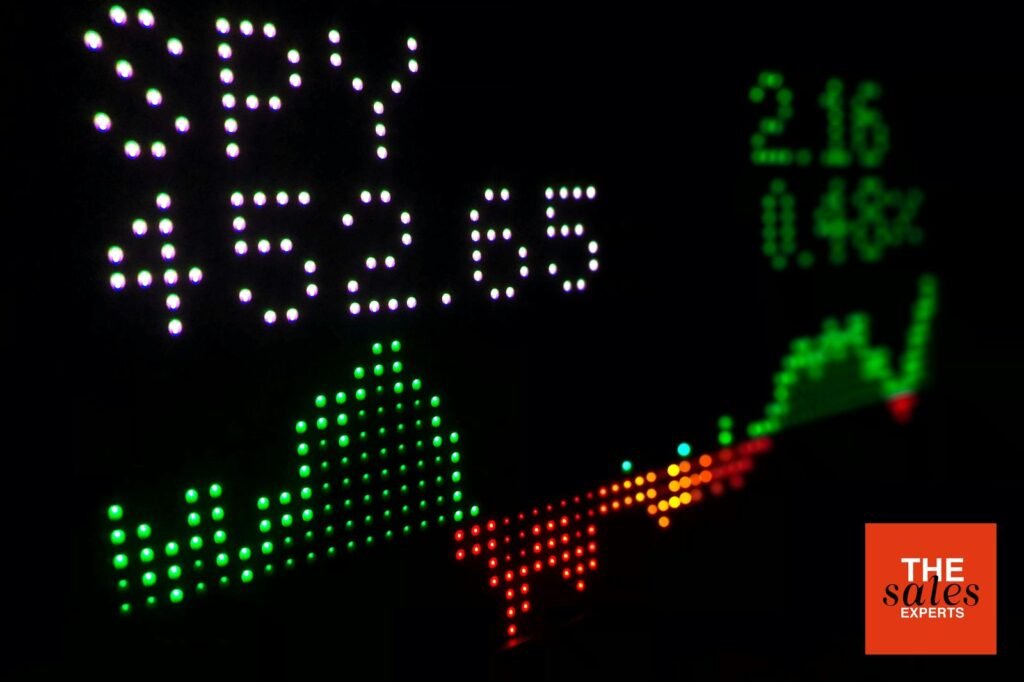 Digital market chart for article about a flat sales quarter